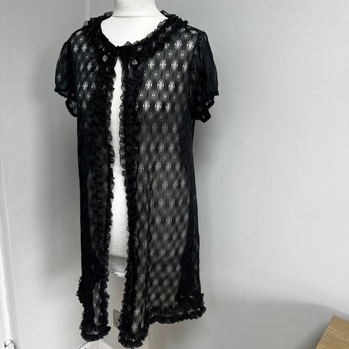 Vintage black lace - vintage, ruffle