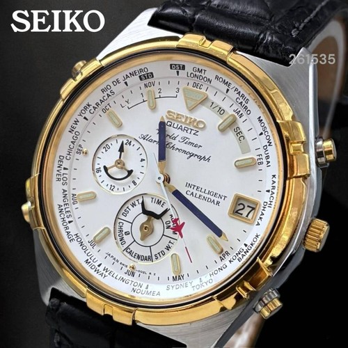 Seiko 6m15 0020 worldtimer - seiko,