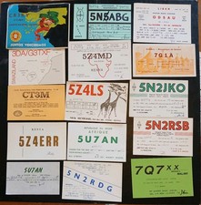 15 x Vintage QSL Radio comms