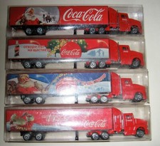 Coca Cola Collectable Toy Truck Set 4 Pieces Christmas Santa Lorry Holidays