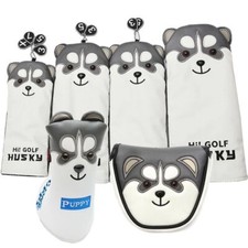 Putter Husky Design Wood Head Covers Golf Club Headcover Golf Putter Cover UK