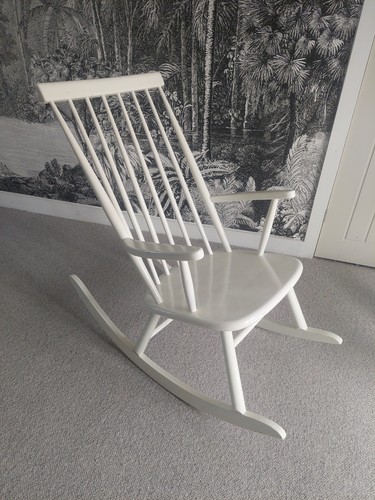 Wooden rocking chair painted - rocking,