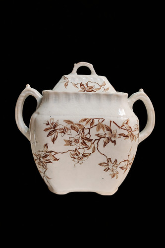 Brown white antique - brown,