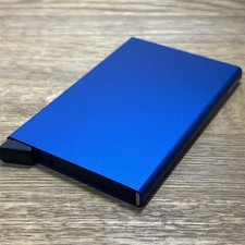 SECRID men's blue metal card holder VGC RFID