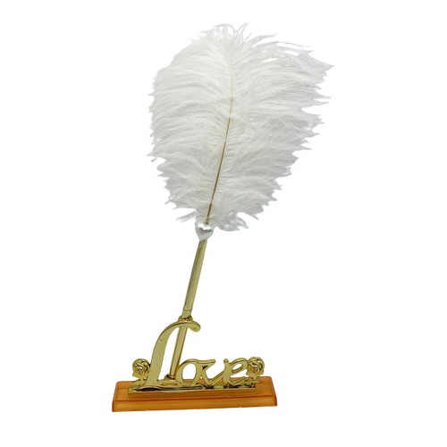 Wedding feather signing pen - wedding,