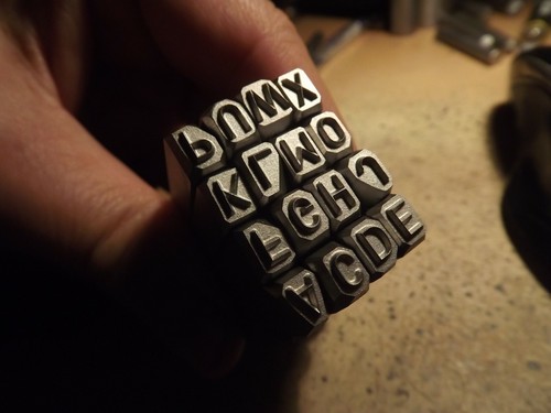 Inch letters set stamp - letters,