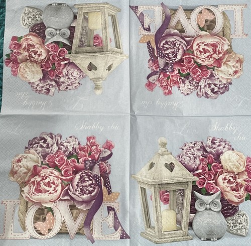 Shabby chic with lantern - with,