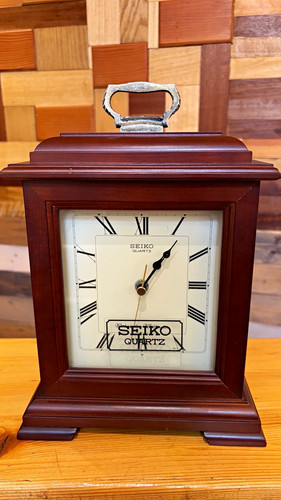 Seiko qxj102b wooden mantel - seiko,