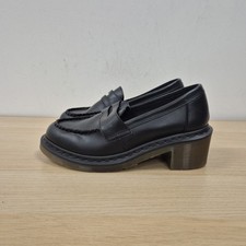 Dr Martens Polley Kizzy Mono Black Chunky Mary Jane Heel Loafer Shoes Uk 6