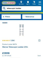 Werner Telescopic Ladder 2.9m