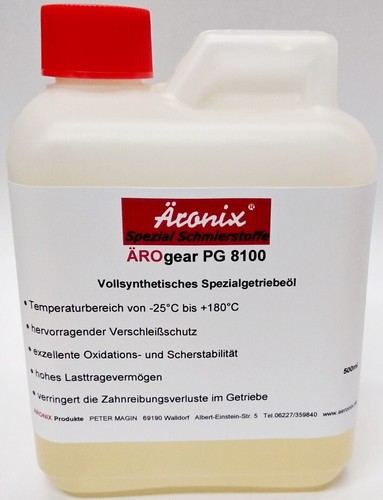 500ml äronix gear oil - €70/l,