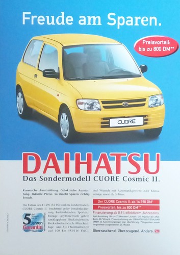 Daihatsu cuore cosmic circa - daihatsu, ii