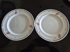 2 VINTAGE JOHNSON BROTHERS SUMMERFIELDS 10 1/4" DINNER PLATE poppy
