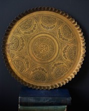 Brass Copper Moroccan Tray Tea