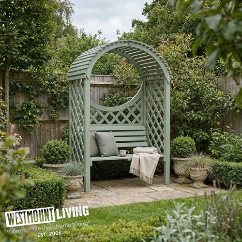 Garden arbour seat lattice - arbour,