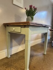 Vintage 1920s Extendtable Danish Kitchen Table - Solid Wood, Rustic, Scandinavia