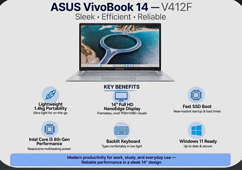 Asus vivobook v412f 14in - vivobook, 14