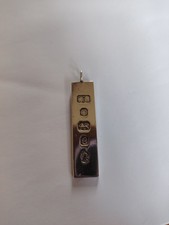 Gold Tone 30g Solid Sterling Silver Ingot Pendant 1977 Jubilee Charles Horner 