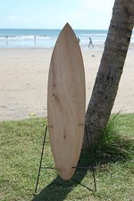 NEW ORNAMENTAL PLAIN NATURAL UNTREATED WOODEN SURFBOARD 130cm SURFBOARD /su130NA