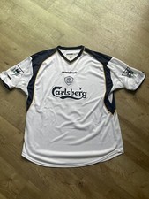 RARE MATCH WORN LIVERPOOL FC AUTOGRAPHED AWAY SHIRT - SAMI HYYPIA - 2001-2002