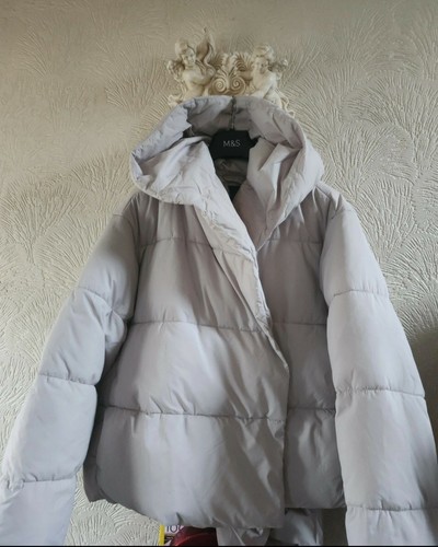 Grey puffer padded - jacket, fr0m
