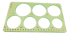 CIRCLES TECHNICAL DRAWING CIRCULAR STENCIL TEMPLATE - SIZES 46 mm to 70mm