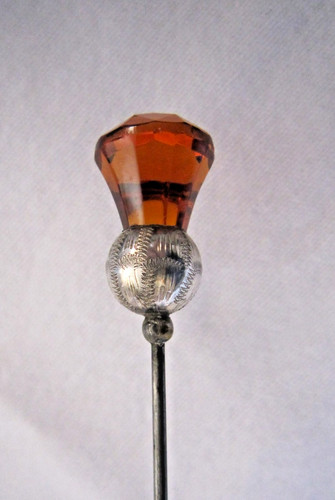 Vintage hat pin - , silver
