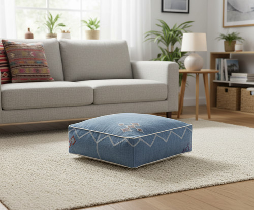 Sabra silk pouf cover - silk,