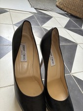 Jimmy Choo Size 41 (but closer to 40.5/UK7) Platform Black Pumps - Barely Worn