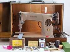 Excellent 1957 Singer 201K Sewing Machine, Serviced, for Leather, Canvas, Fabric