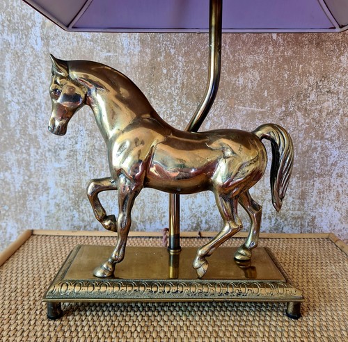 Mid century solid brass horse - century,