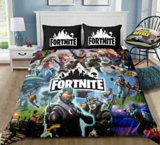 Kids 3D F0rtnite Game Battle Royale Double Single Bed Quilt Cover Pillowcase