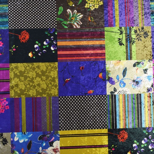 Velvet patchwork pattern - velvet,