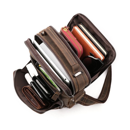 Leather shoulder bag - leather,