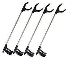 LONG REACH GRABBER REACHER LITTER PICKER HELPING HAND HELD PICK UP TOOL 4 PACK