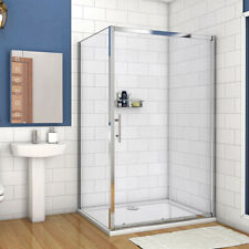 Sliding Shower Door Enclosure 1200x900mm Cubicle Glass Side Panel and Stone Tray