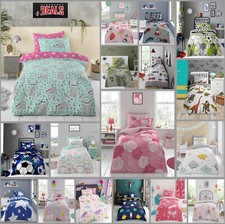 Kids Children Duvet Cover Reversible Boys Girls Quilt Bedding Set Single Double