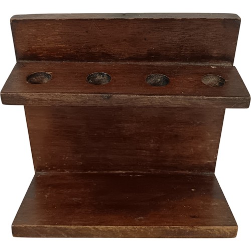 Vintage wooden pipe rack - wooden,