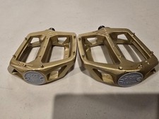 Shimano DX Platform Pedals 9/16" BMX gold, vintage old school bmx. 