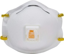 3M 8511 N95 Particulate Respirators, Dust Masks, (8 boxes of 10 per box)