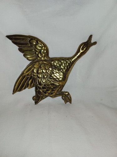 Vintage brass flying duck wall - brass,