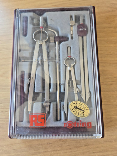 Vintage rotring compass set - rotring,