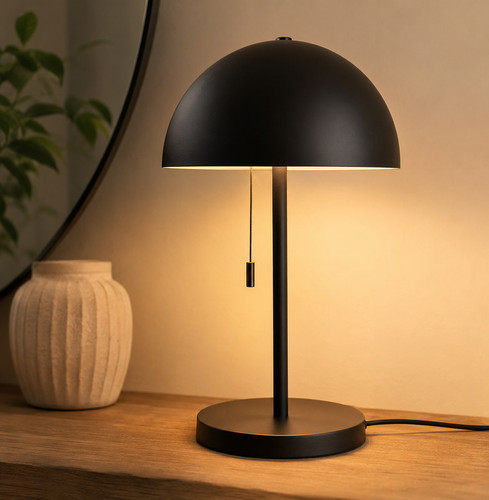 Mushroom table lamp - lamp, black