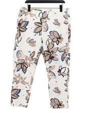 Trend By Captain Tortue Women's Trousers UK 14 Cream Cotton