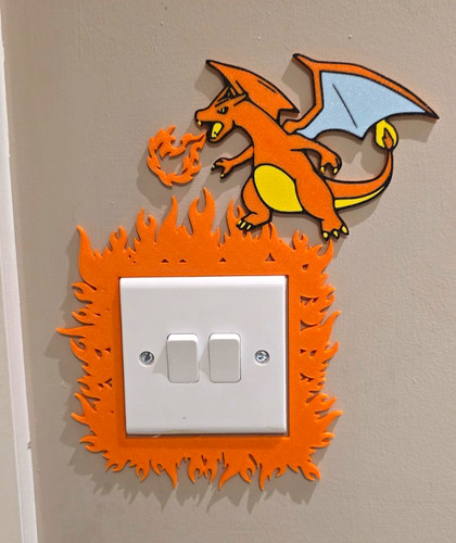 Pokemon charizard light switch - charizard,