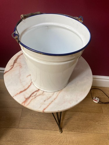 Vintage enamel blue - , white