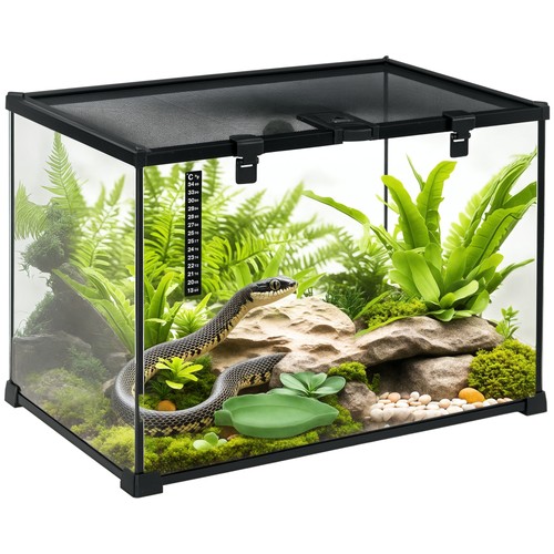Pawhut glass reptile terrarium - pawhut,