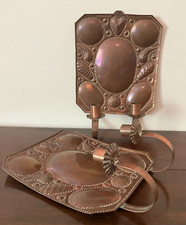 PAIR COPPER ARTS & CRAFTS