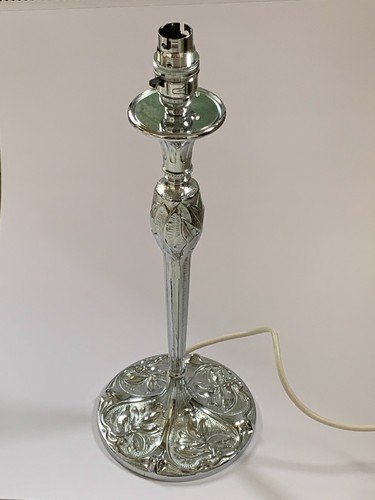 Silver chrome table light - table,