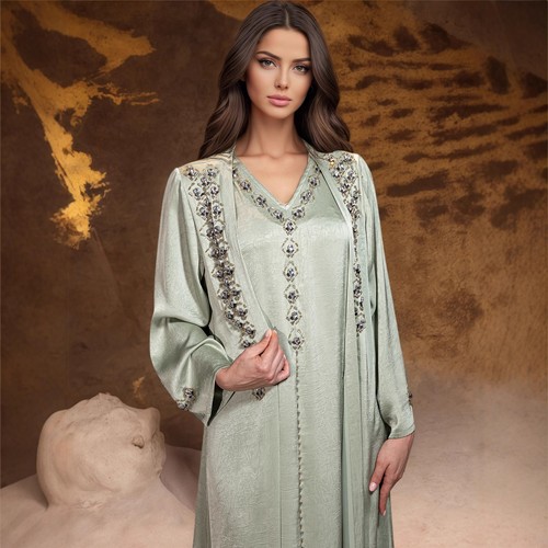 2pcs dubai open abaya - dubai,